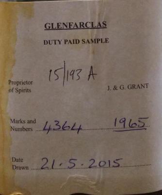 Glenfarclas 1965 1st-Fill Sherry Cask #4364 63.5% 500ml