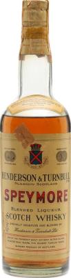 Henderson & Turnbull Speymore Blended Liquor Scotch Whisky Imported to Mexico by Ibarra Hnos 43% 750ml
