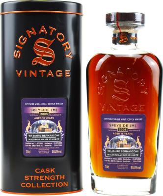 Speyside M 2005 SV 1st Fill Oloroso Sherry Butt Waldhaus am See St. Moritz 58.8% 700ml