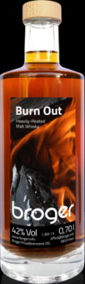 Broger Burn Out Heavily Peated Malt 42% 700ml