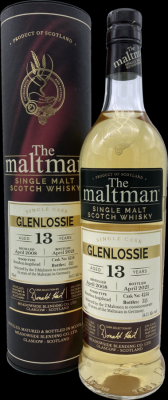 Glenlossie 2008 MBl The Maltman Bourbon Hogshead #4254 54.1% 700ml