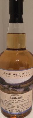 Littlemill 1992 ANHA The Soul of Scotland Sherry Finish 52.4% 700ml