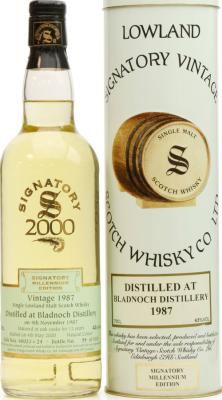 Bladnoch 1987 SV Millennium Edition Oak casks 40023 + 24 43% 700ml