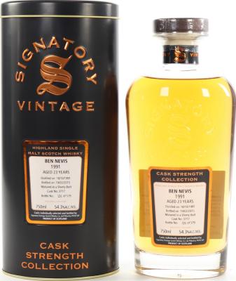 Ben Nevis 1991 SV Cask Strength Collection Sherry Butt #3717 54.3% 750ml