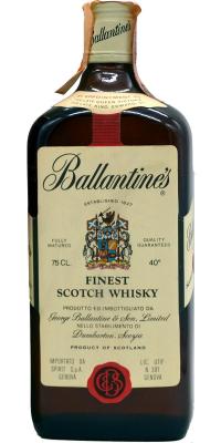 Ballantine's Finest Scotch Whisky Spirit S.p.A. Genova 40% 750ml