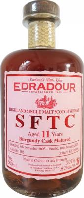 Edradour 2006 SFTC Burgundy Cask Matured 11yo #403 58.2% 500ml