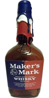Maker's Mark Red White Blue Wax 43% 1000ml