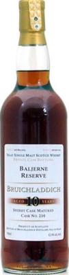 Bruichladdich 2003 Baljerne Reserve Private Cask Bottling #210 62.4% 700ml