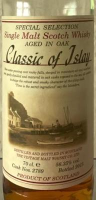 Classic of Islay Vintage 2015 JW #2789 56.35% 700ml