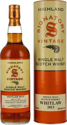 Whitlaw 2013 SV Vintage Collection 1st & 2nd Fill Oloroso Sherry Butts 46% 700ml