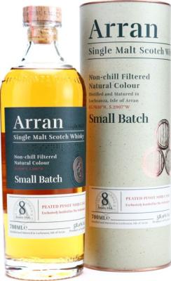 Arran 8yo Small Batch Peated Pinot Noir Casks The Netherlands 58% 700ml