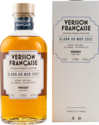 Glann year Mor 2007 LMDW Version Francaise Bourbon 1st Fill #13128 57.7% 700ml