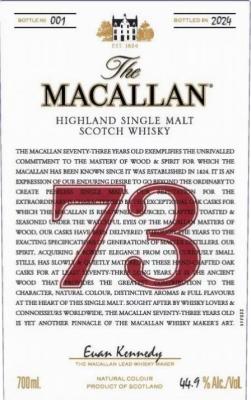 Macallan 73yo The Red Collection 44.9% 700ml