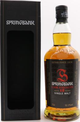 Springbank 12yo Cask Strength Batch 8 52.3% 700ml