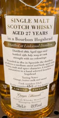 Linkwood 1992 LotG Bourbon Hogshead #5305 49.9% 700ml