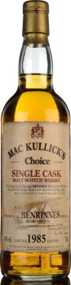 Benrinnes 1985 McC Mac Kullick's Choice Single Cask #1212 43% 700ml