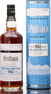 BenRiach 1992 Single Cask Bottling Batch 10 Pedro Ximenez Sherry Finish #986 53.3% 700ml