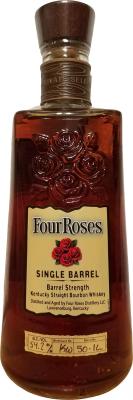 Four Roses Single Barrel Private Selection OBSQ Charred New American Oak Barrel 50-1L Maplewood Liquors Peter's Barrel Selection 54.2% 750ml