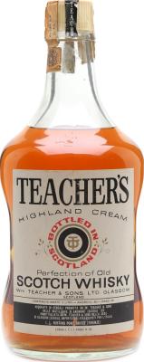 Teacher's Highland Cream Perfection of Old Scotch Whisky I. L. Ruffino Pontassieve Firenze 40% 2000ml