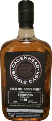 Benrinnes 1997 CA Single Cask Bourbon Barrel Total Wine 53.7% 750ml