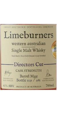 Limeburners Directors Cut Cask Strength 61% 700ml