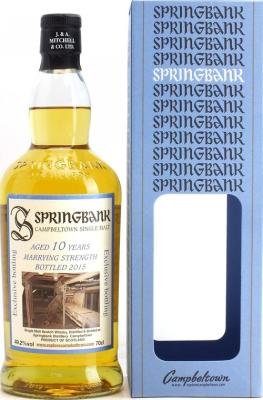 Springbank 10yo Marrying Strength Cadenhead Whisky Shop 49.2% 700ml