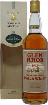 Glen Mhor 1963 GM Licensed Bottling 40% 700ml