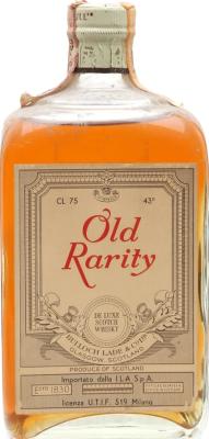 Old Rarity De Luxe Scotch Whisky Importato dalla ILA S.p.A. Milano 43% 750ml