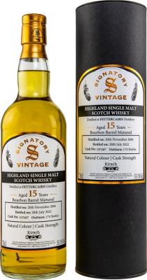 Fettercairn 2006 SV Natural Colour Cask Strength Bourbon barrel Kirsch Import 53.1% 700ml