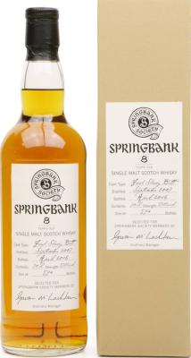 Springbank 2007 Society Bottling Fresh Sherry Butt 57.2% 700ml