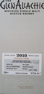 Glenallachie 2010 Single Cask Chinquapin Barrel #4552 The Czech Republic Exclusively 62.2% 700ml