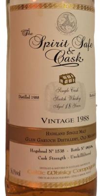 Glen Garioch 1988 Cel The Spirit Safe & Cask Hogshead 1538 56.1% 700ml