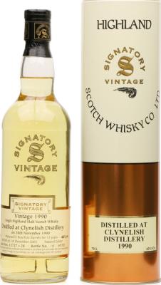 Clynelish 1990 SV Vintage Collection Bourbon Barrels 12727 + 28 43% 700ml