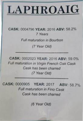 Laphroaig 2016 Handfilled Distillery only 59% 200ml