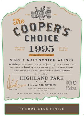 Highland Park 1995 VM #9549 46% 700ml