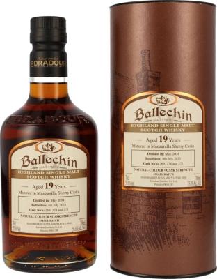 Ballechin 2004 Matured In Manzanilla Sherry Casks 1st-Fill Manzanilla Sherry Butt 55% 700ml