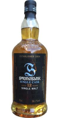 Springbank 12yo Single Cask Gold Medal Marketing Inc 58.1% 700ml
