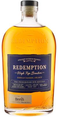 Redemption High Rye Bourbon Pre-Prohibition Rye Revival new charred oak barrels WES-060-06-11 Binny's beverage depot 52.5% 750ml