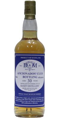 Banff 1975 D&M Aficionados Club #3324 43% 750ml