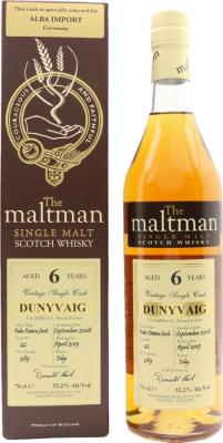 Dunyvaig 2008 MBl The Maltman 6yo Bourbon Pedro Ximenez Finish #42 Alba Import 52.2% 700ml