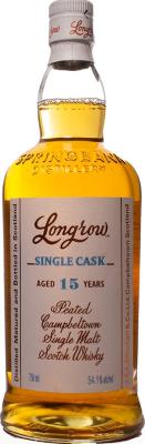 Longrow Peated Campbeltown Single Malt Scotch Whisky Single Cask 15yo Fresh Bourbon Pacific Edge Wine & Spirits 54.1% 750ml