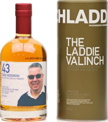 Bruichladdich 2009 Laddie Crew Valinch 43 Craig Woodrow Premium Italian Wine Cask #2281 Distillery only 59.6% 500ml