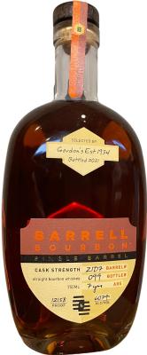 Barrell Bourbon 7yo Single Barrel #4 Charred American White Oak Barrel Z1D7 60.79% 750ml
