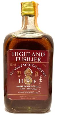 Highland Fusilier 21yo GM All Malt Scotch Whisky Pinerolo 40% 750ml