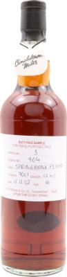 Springbank 2002 Duty Paid Sample For Trade Purposes Only 16yo First Fill Sherry Hogshead Rotation 904 52.4% 700ml