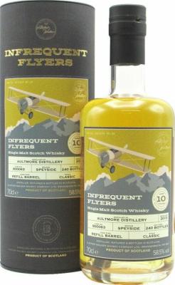 Aultmore 2010 AWWC Infrequent Flyers Refill Bourbon Barrel #800063 58.5% 700ml