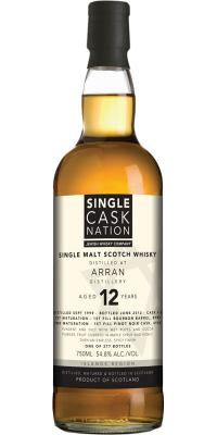 Arran 1999 JWC Single Cask Nation Pinot Noir Finish #6 54.8% 750ml