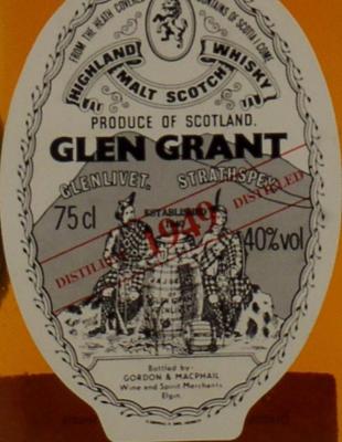 Glen Grant 1949 GM Licensed Bottling 40% 750ml