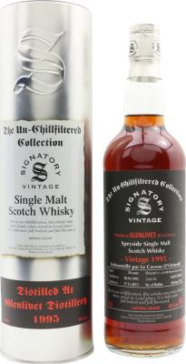 Glenlivet 1995 SV The Un-Chillfiltered Collection 20yo 1st Fill Oloroso Sherry Butt #166955 Le Caveau d'Ostwald 48% 700ml