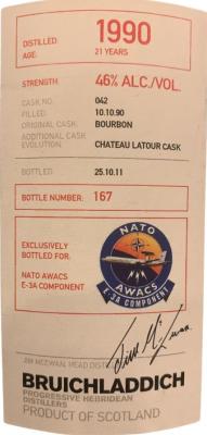 Bruichladdich 1990 Micro-Provenance Series NATO Awacs E-3A Component 46% 700ml